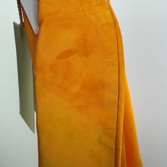 NWT Aritzia Womens Long Sleeve Button-Up Tie-Front Tuscan Sun Orange Top Small - Picture 10 of 14